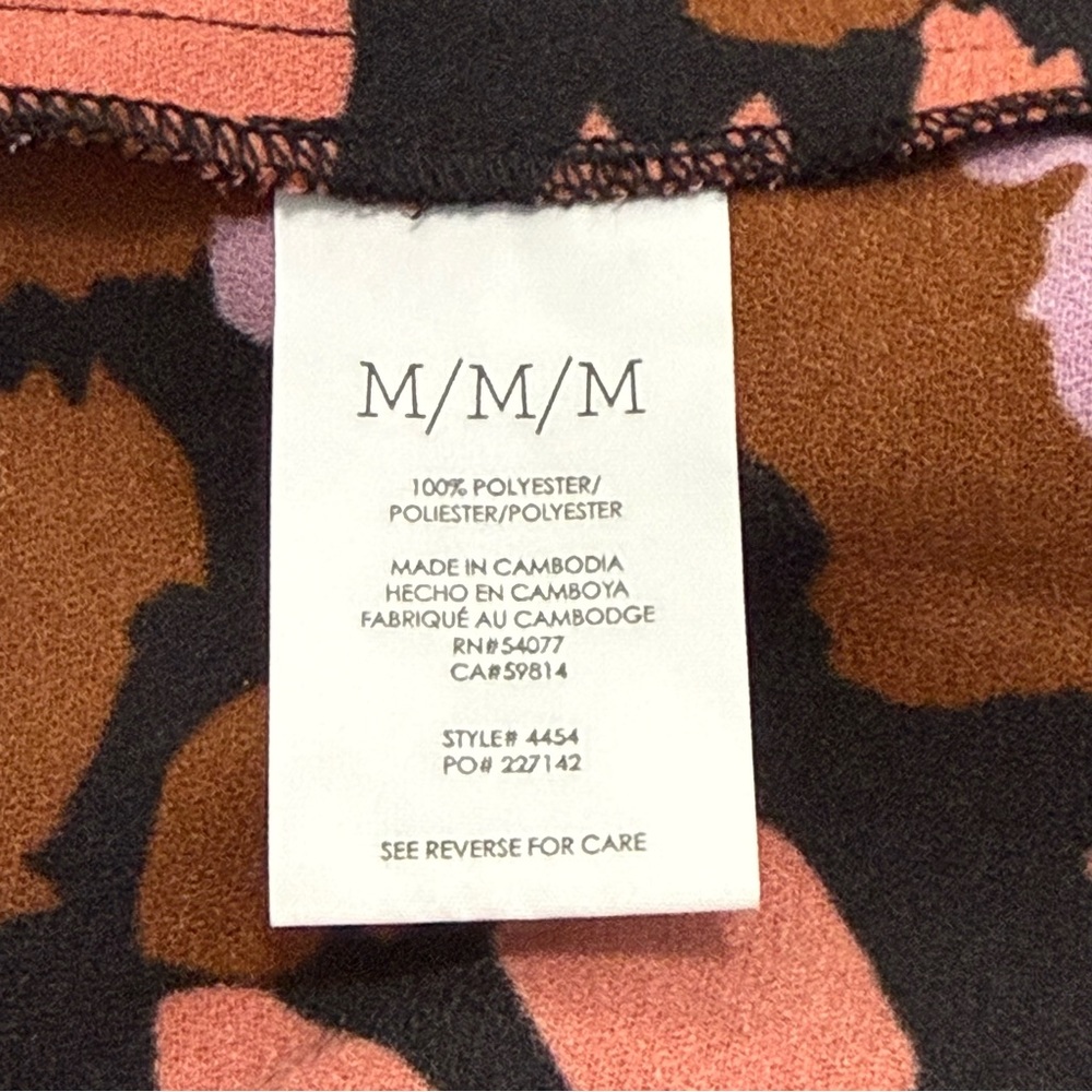 Cabi Style #4454 Sleeveless Monarch Dress Size M - Brown, Pink & Orange - Picture 6 of 8